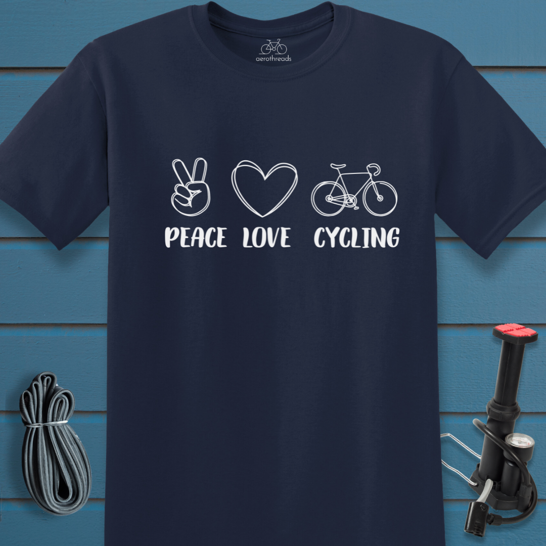 Peace Love Cycling t-shirt
