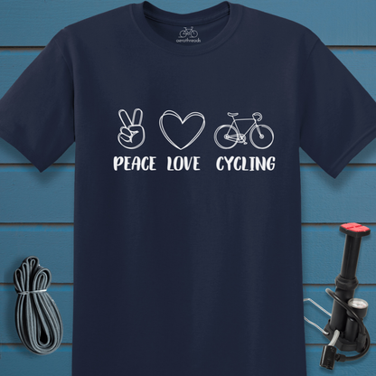 Peace Love Cycling t-shirt