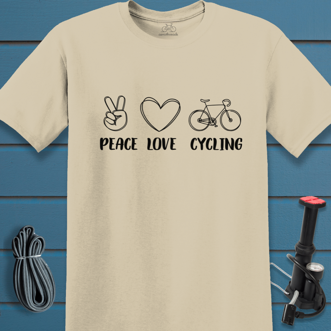 Peace Love Cycling t-shirt