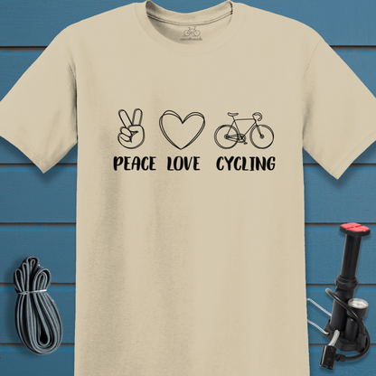 Peace Love Cycling t-shirt