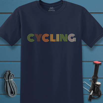 CYCLING in Retro Text t-shirt