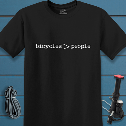 bicycles > people t-shirt