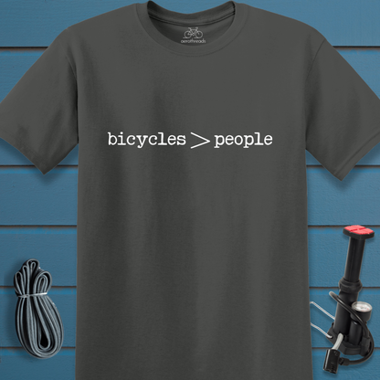 bicycles > people t-shirt