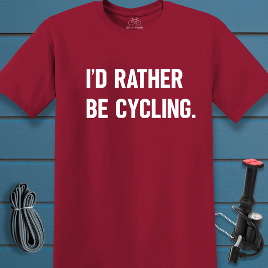 I'd rather be cycling t-shirt