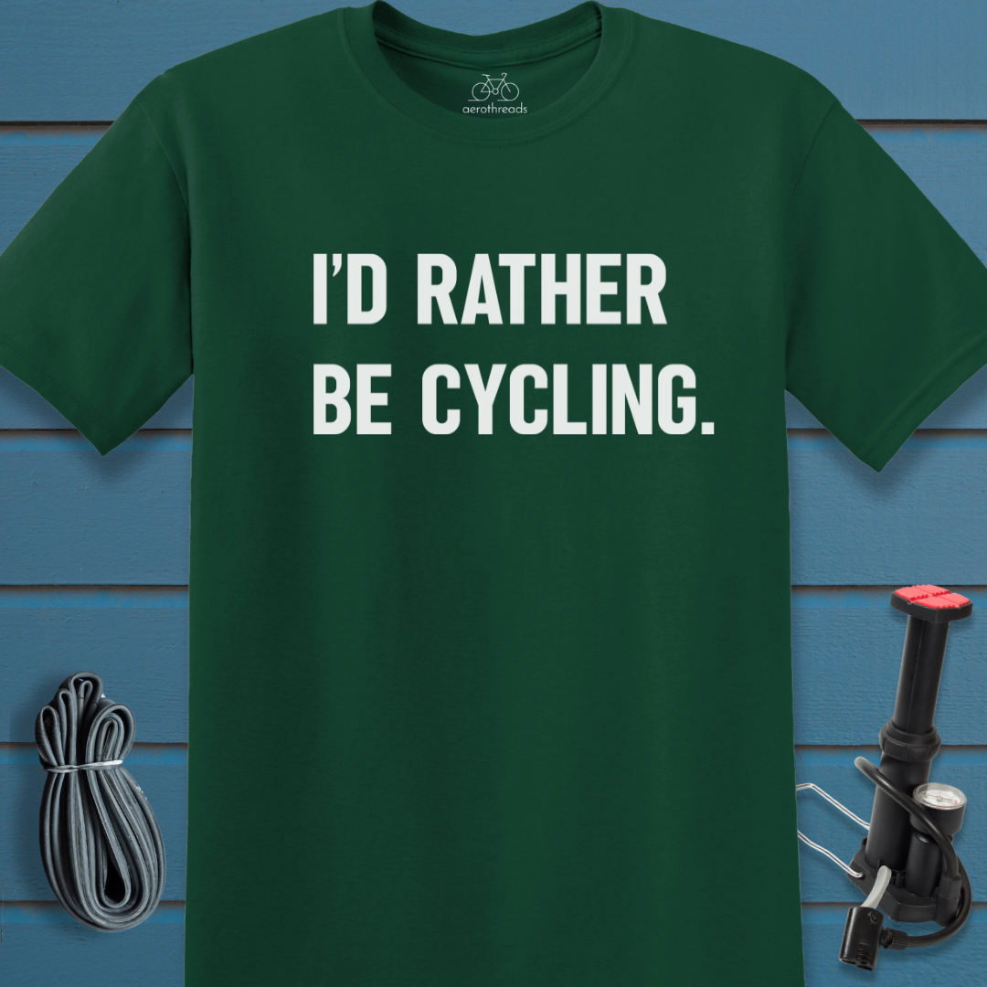 I'd rather be cycling t-shirt