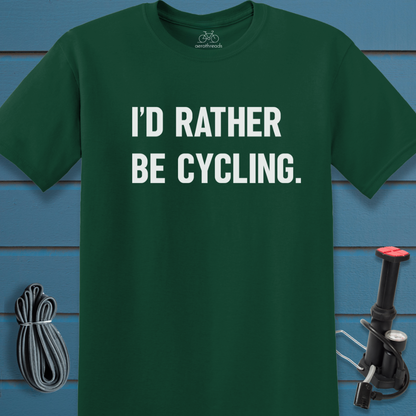I'd rather be cycling t-shirt