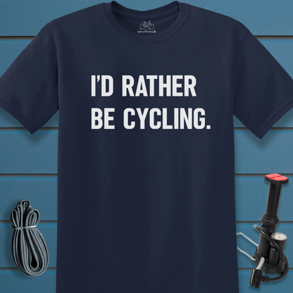 I'd rather be cycling t-shirt