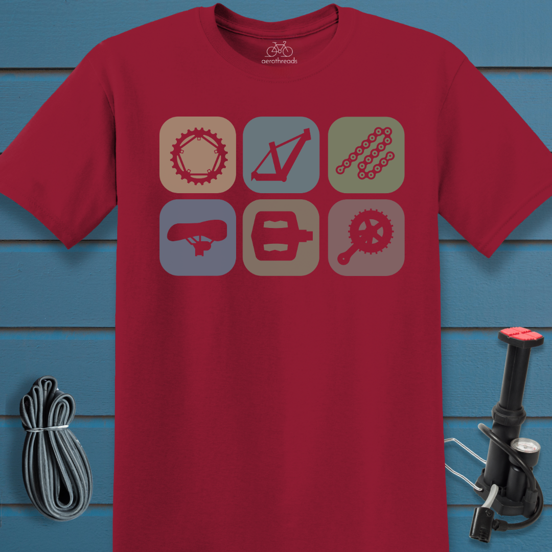 Six pieces on blocks t-shirt
