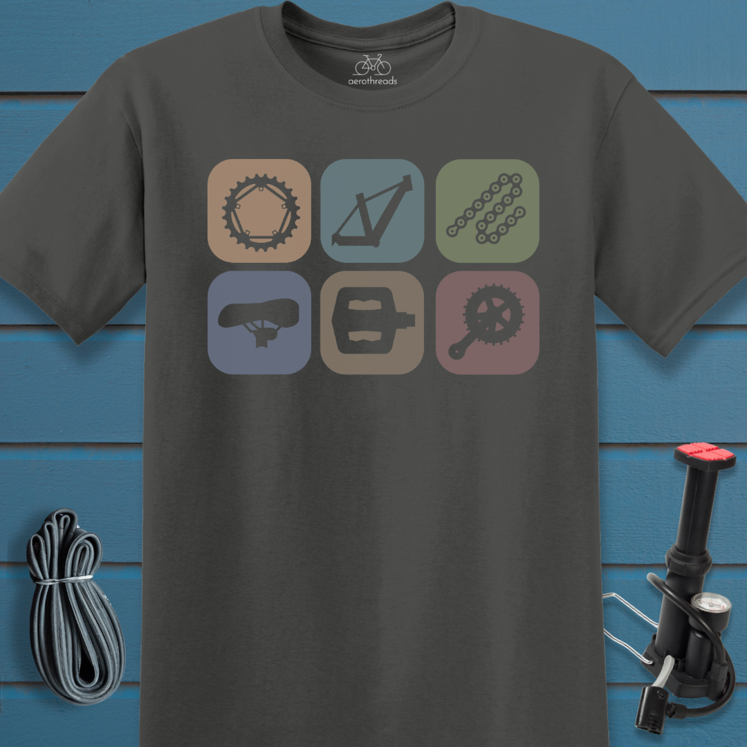Six pieces on blocks t-shirt