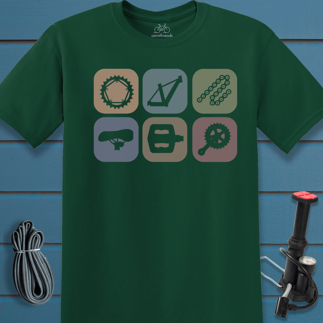Six pieces on blocks t-shirt