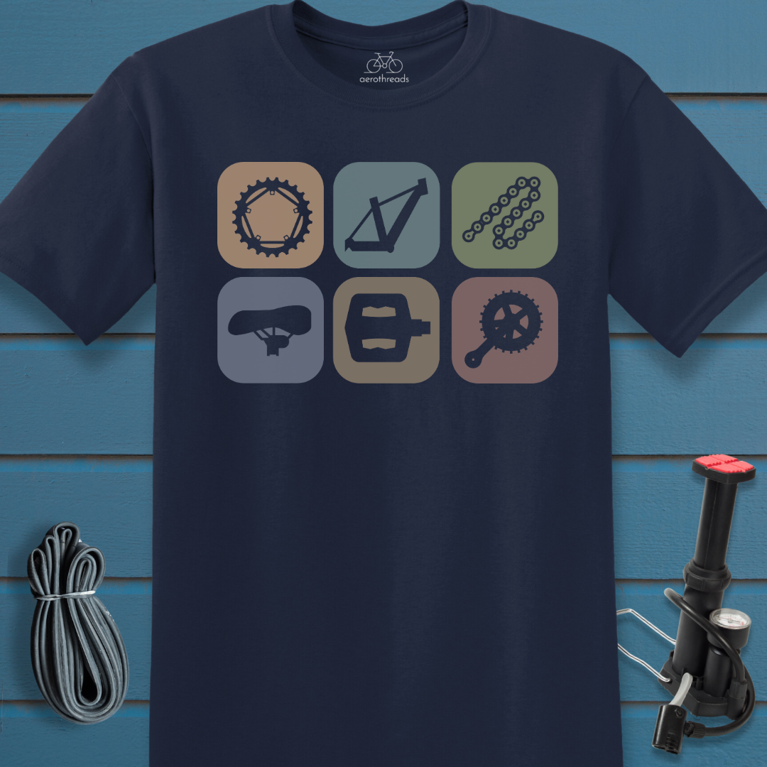 Six pieces on blocks t-shirt