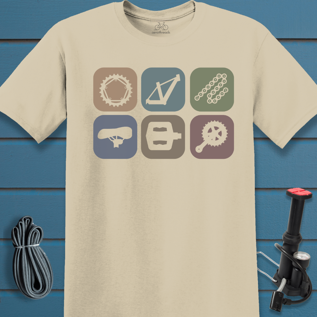 Six pieces on blocks t-shirt