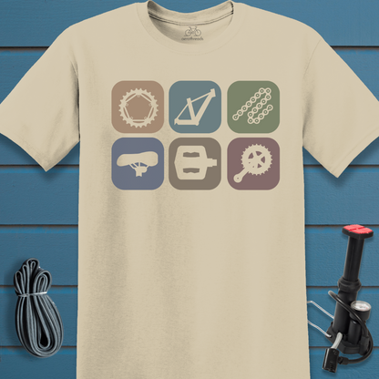 Six pieces on blocks t-shirt