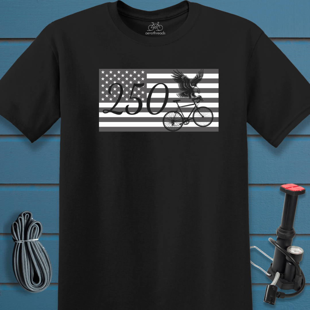 250 flag eagle bike t-shirt