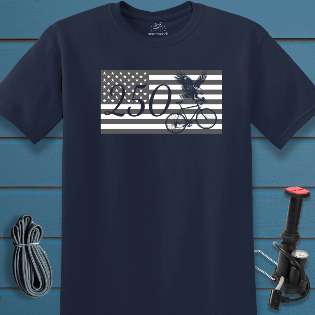 250 flag eagle bike t-shirt