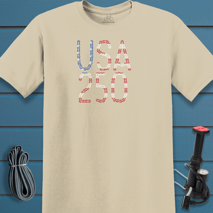USA 250 chain t-shirt