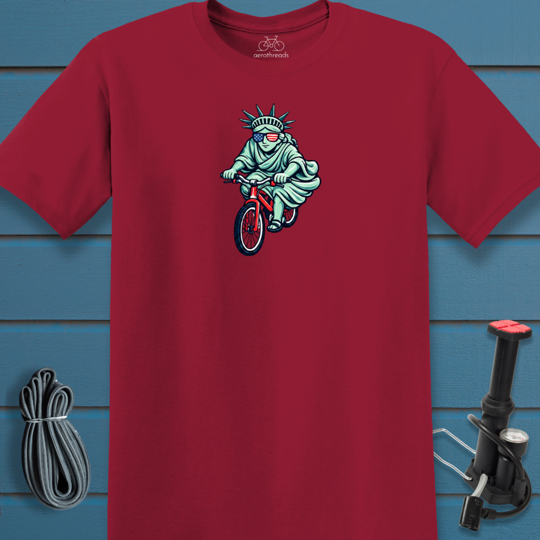 Lady Liberty rides t-shirt
