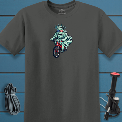 Lady Liberty rides t-shirt