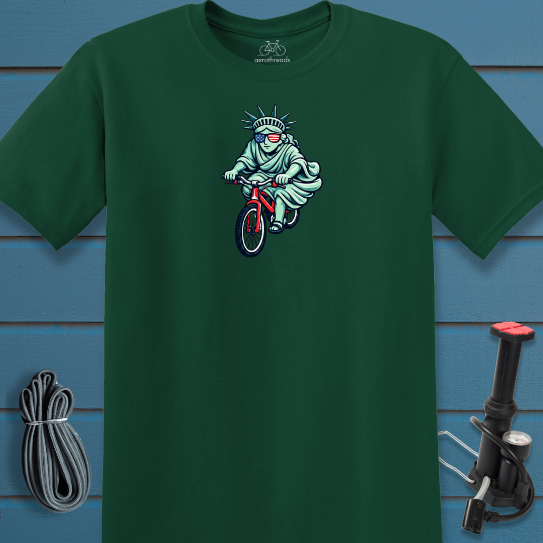 Lady Liberty rides t-shirt