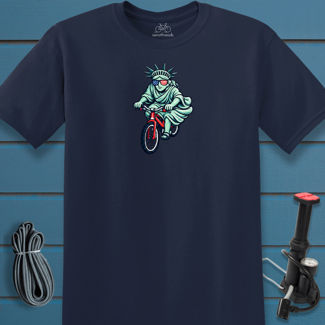 Lady Liberty rides t-shirt