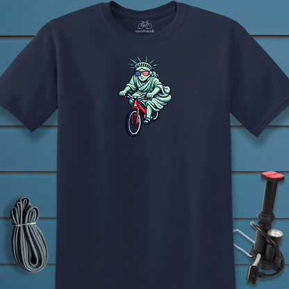 Lady Liberty rides t-shirt