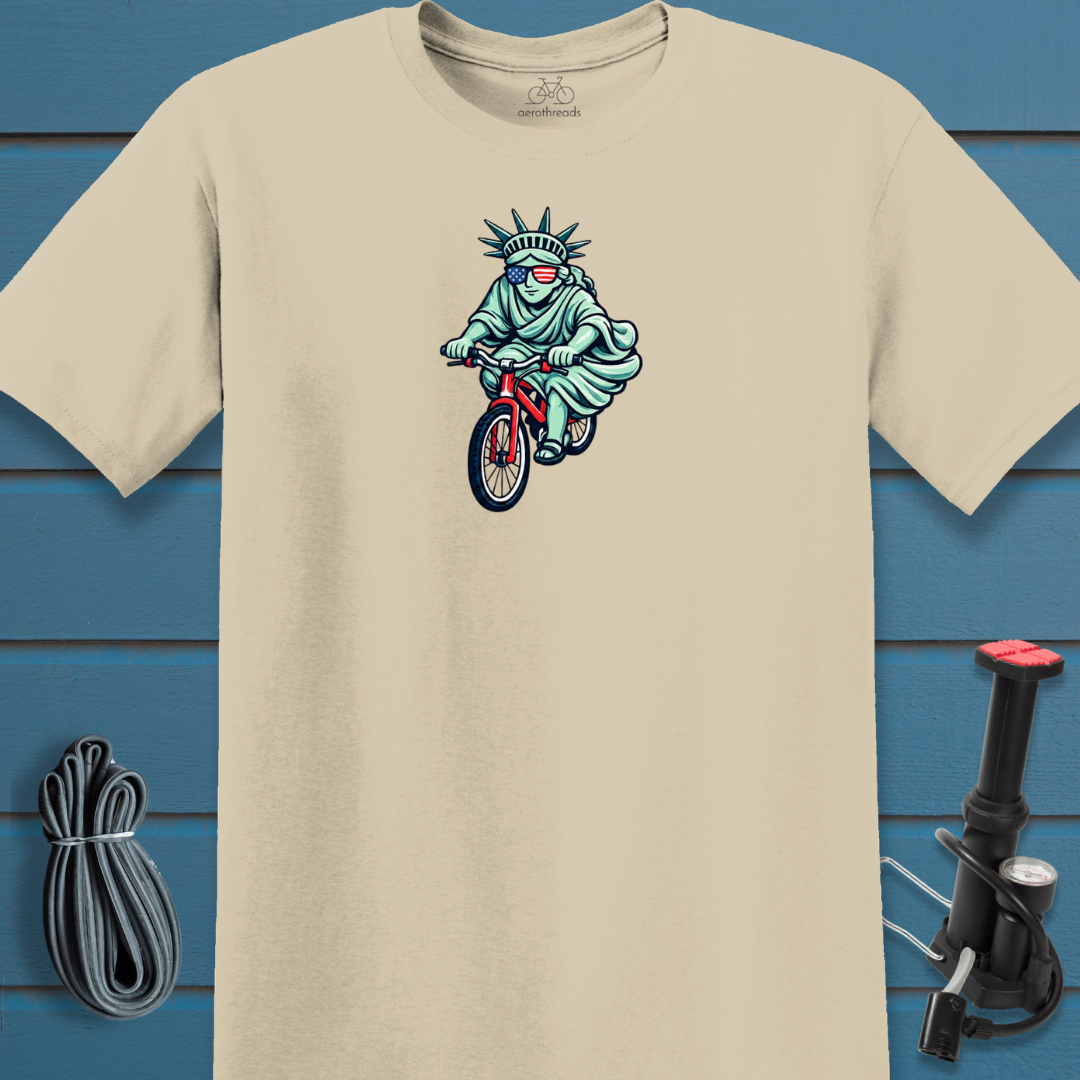 Lady Liberty rides t-shirt