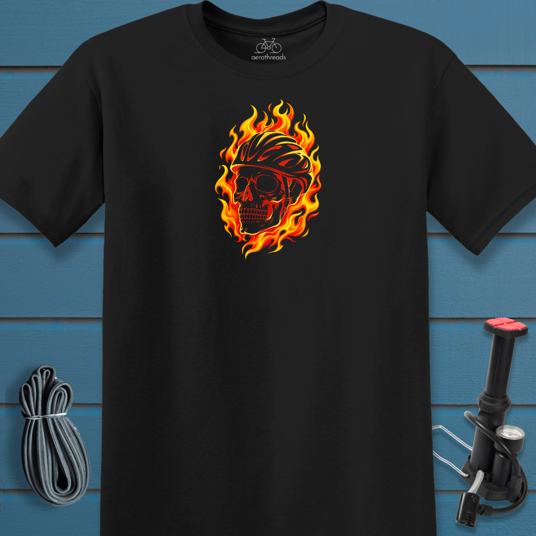 Flaming skull t-shirt