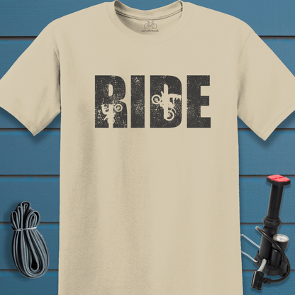 Dirtbikes on text RIDE t-shirt