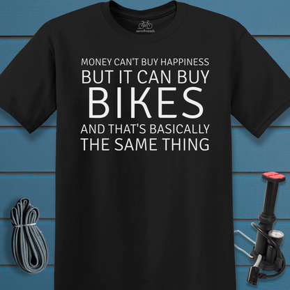 Money can't buy happiness t-shirt