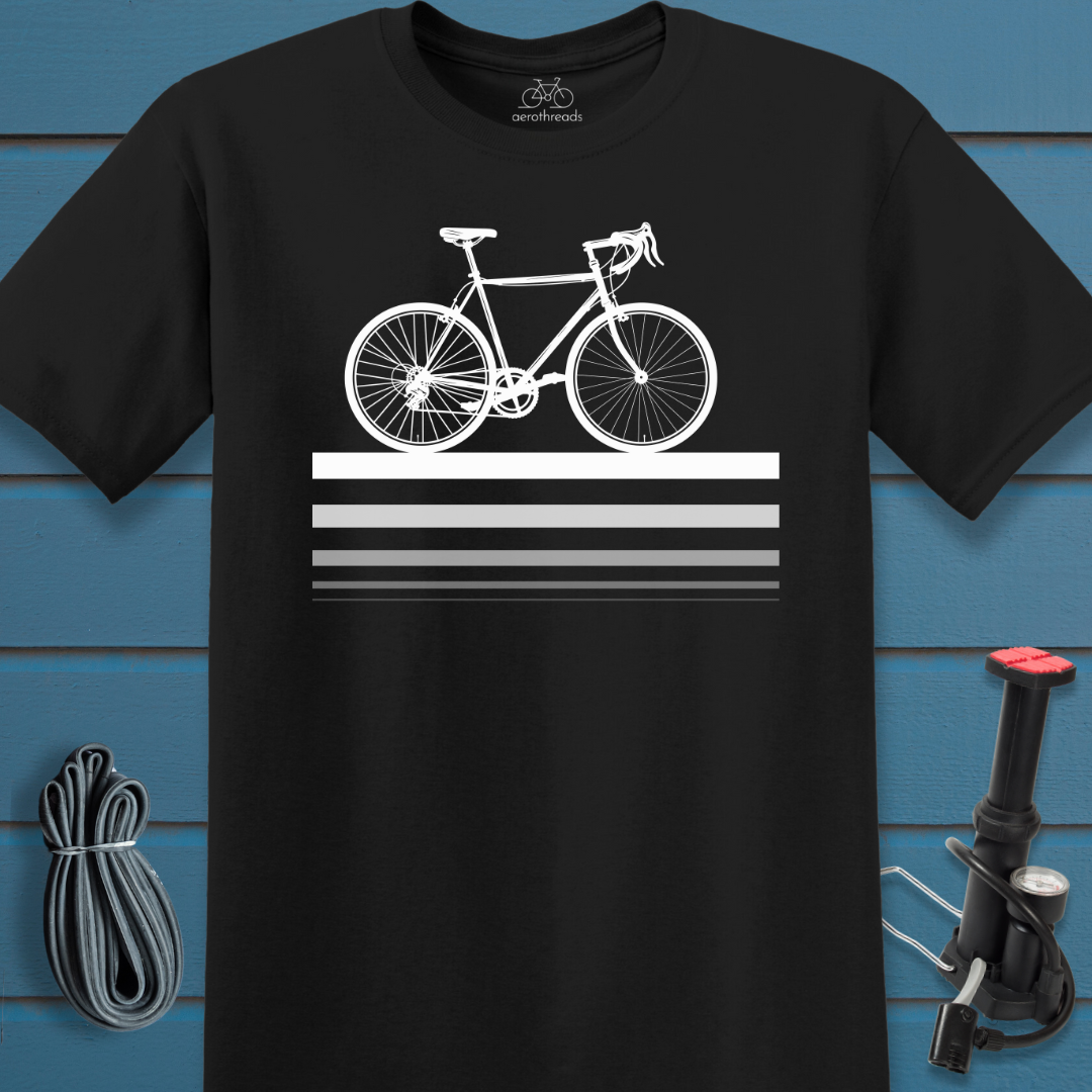 Road bike gradual opaque t-shirt