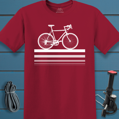 Road bike gradual opaque t-shirt
