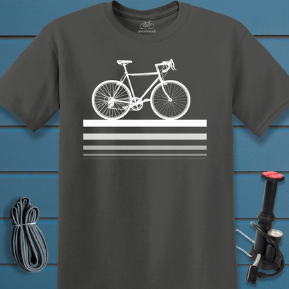 Road bike gradual opaque t-shirt