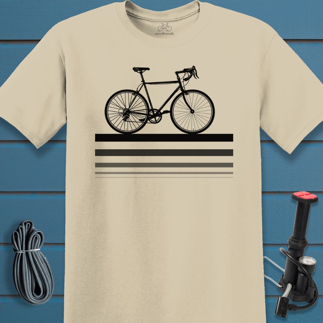 Road bike gradual opaque t-shirt