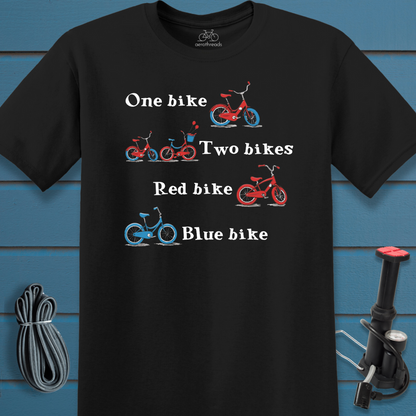 One Two Red Blue t-shirt