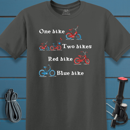 One Two Red Blue t-shirt